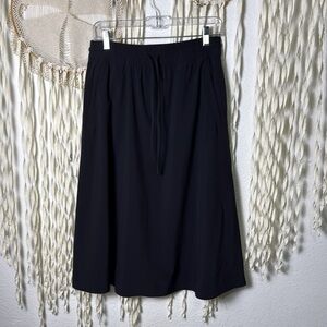 Athleta Black A-Line Midi Length Skirt Size 10